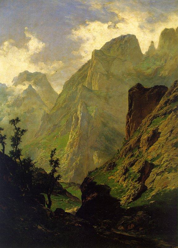 Carlos de Haes The Peaks of Europe,  The Mancorbo Canal oil painting picture
